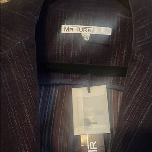 SUNDAY CLOSET CLEAN OUT. Mr Turk Men's Striped Sport Coat - Navy and Red